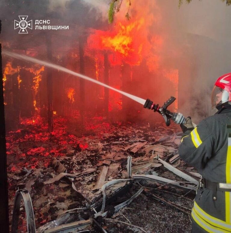 На Львівщині вщент згоріла сауна: рятувальники ліквідували пожежу за дві години, – ФОТО
