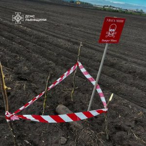 На Львівщині під час земляних робіт виявили артилерійський снаряд часів Другої світової війни — ФОТО