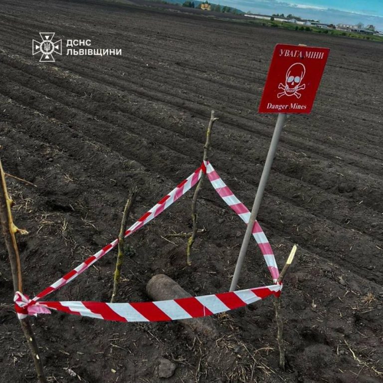 На Львівщині під час земляних робіт виявили артилерійський снаряд часів Другої світової війни — ФОТО