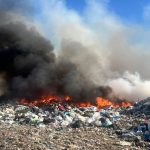 На сміттєзвалищі біля вулиці Шевченка у Сокалі вигоріло 700 квадратних метрів відходів