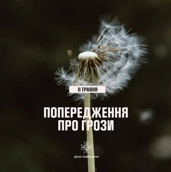 У Львівській області прогнозують грози й сильні пориви вітру
