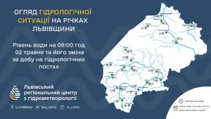 Львівські річки фіксують незначні коливання рівня води
