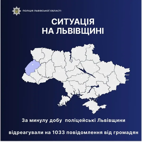 Львівська поліція за добу відпрацювала понад тисячу викликів