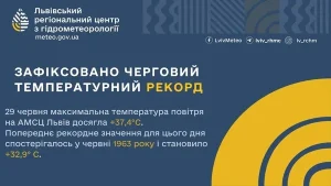 У Львові встановлено рекордну температуру — +37,4°С