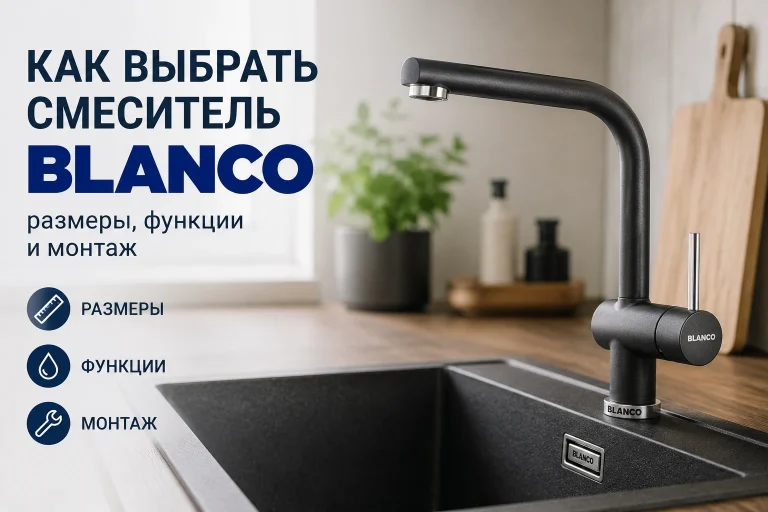 Как выбрать смеситель Blanco для кухни: размеры, функции и монтаж