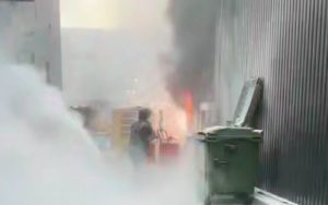 На львівській АЗС загорівся генератор — момент потрапив на відео