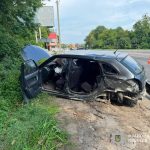 Під Львовом Skoda Fabia перетворилася на купу металобрухту