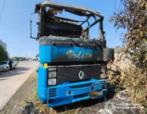 У Стрию палій підпалив вантажівку і втік з місця події
